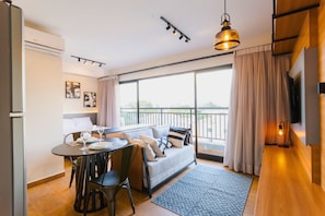 1 bedroom, blackout curtains, iron/ironing board, free WiFi