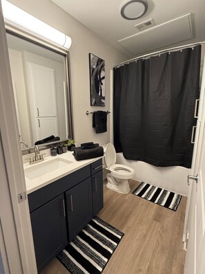 Towels, soap, toilet paper