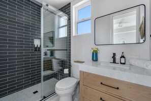 Hair dryer, towels
