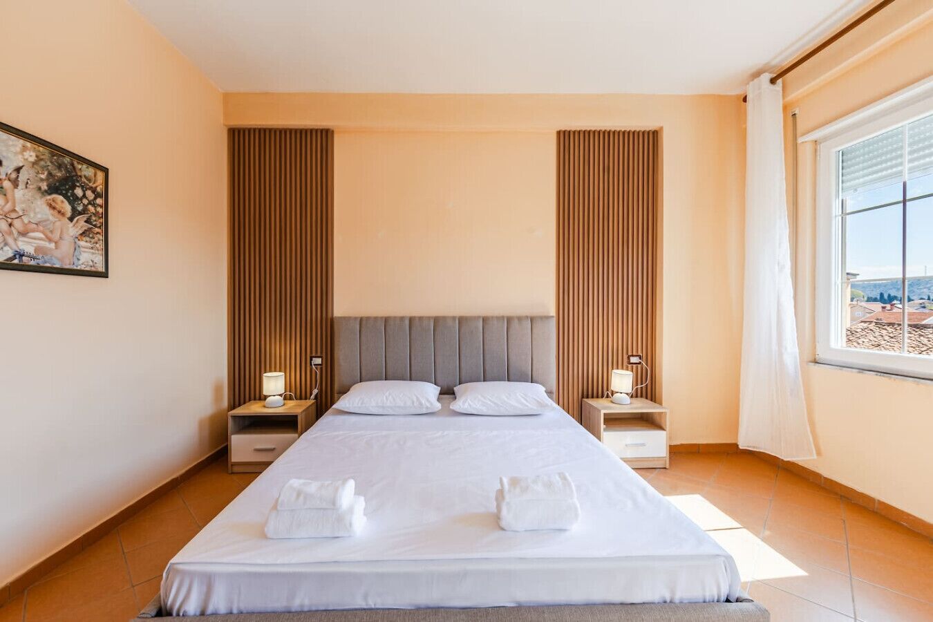 2 bedrooms, iron/ironing board, travel crib, WiFi