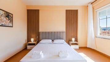 2 bedrooms, iron/ironing board, travel crib, WiFi