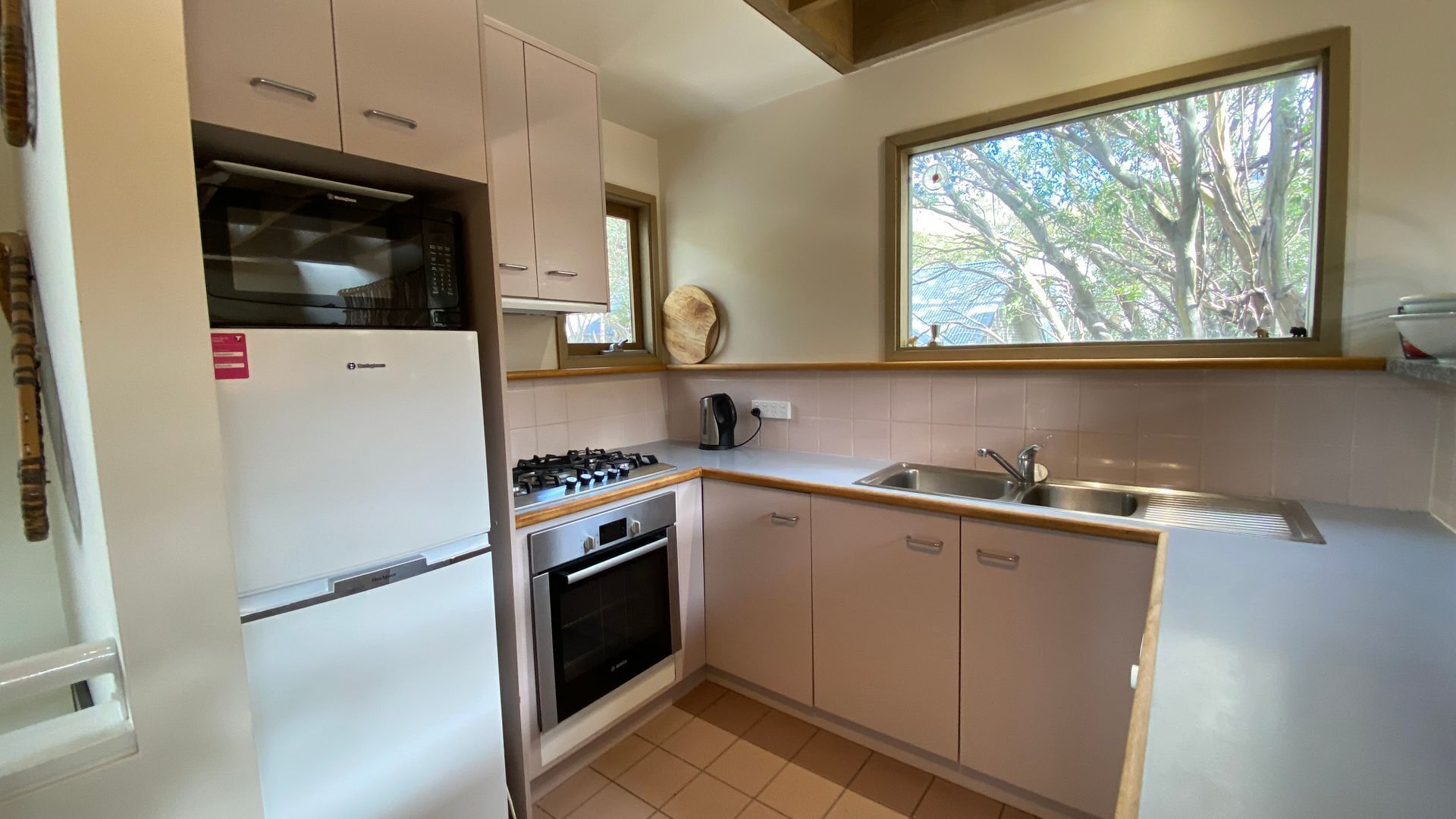 Fridge, microwave, oven, toaster