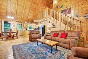 Smart TV, fireplace, DVD player