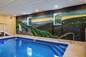 Indoor pool, a heated pool
