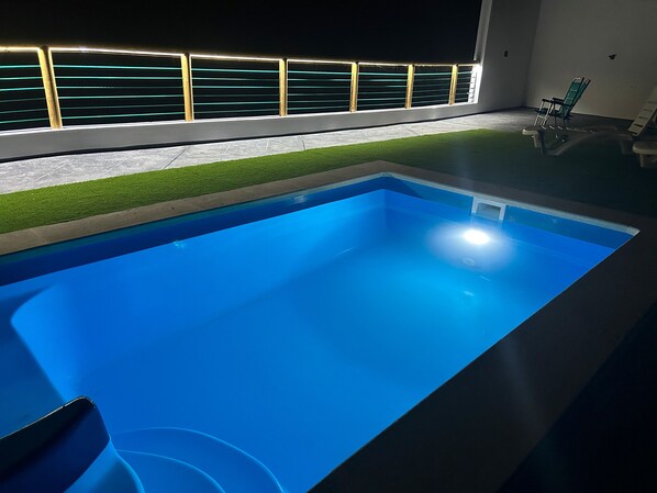 A heated pool