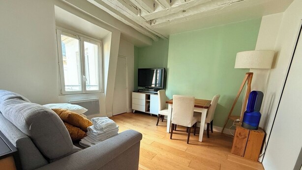 Living area - BnBNook - Charming 1BR Near Louvre and Palais Royal (Paris)