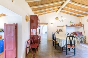 Dining - Vacation Home “Sesmarias Dos Nobres“ with private pool , terrace bar and lakes (Azinheira Dos Barros)