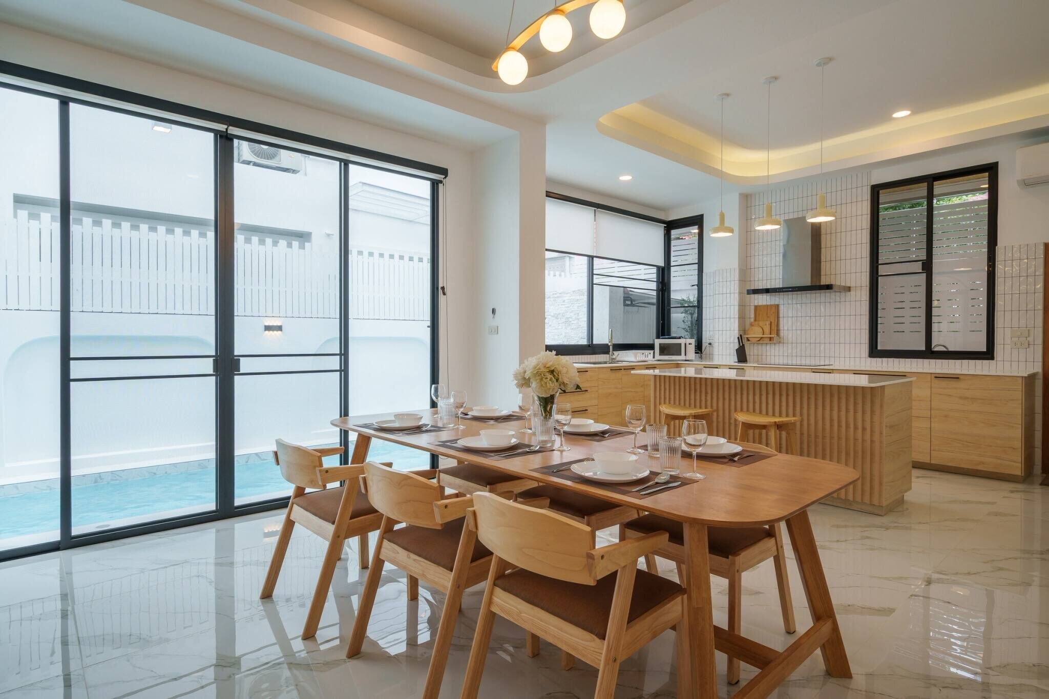 Villa, 4 Schlafzimmer, eigener Pool | Esszimmer