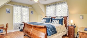 1 Block to Crescent Lake: Charming Home w/ Porch!