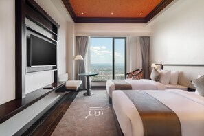 Deluxe Twin Room with Mountain View and City View | View from room - ila Resort Maulakali (Gaindakot)