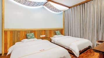 Comfort Twin Room, 2 Double Beds, Non Smoking, Air conditioning | Individually decorated, blackout drapes, free WiFi, bed sheets