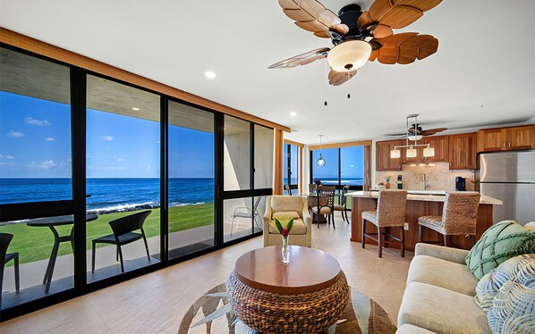 Interior - Kuhio Shores Unit 114 Oceanfront 2 Bedroom 2 Bath (Poipu)