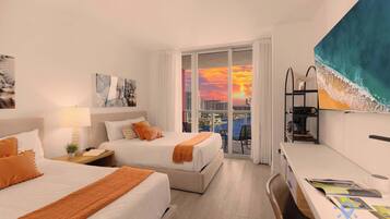 Desk, iron/ironing board, travel crib, WiFi