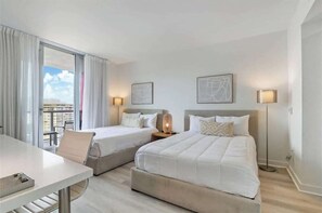 Desk, iron/ironing board, travel crib, WiFi