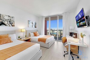 Desk, iron/ironing board, travel crib, WiFi