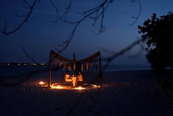 Outdoor wedding area