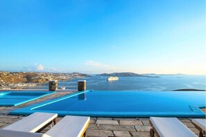 Pool - My Rental Homes - Casa le Rose shared pool sea view (Mykonos)