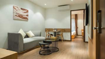 Apartamento luxo | Sala de estar | TV LED 42 polegadas com canais a cabo