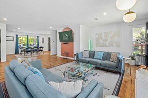 TV, table tennis, books, stereo