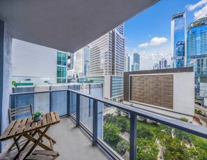 Balcony with beautiful city views 