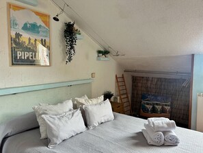 1 bedroom, iron/ironing board, bed sheets