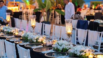 Outdoor banquet area