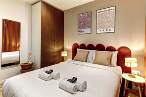 1 makuuhuone, silitysrauta/-lauta, vauvan matkasänky, Wi-Fi