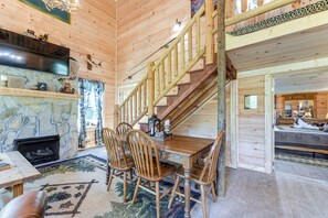 House (1 Bedroom) | Interior - On-site Creek Access: Pet-friendly Cosby Cabin! (Cosby)