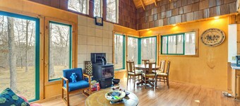 1 Mi to South Twin Lake: Cabin w/ Deck in Trego!