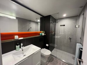 Shower, hair dryer