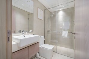 Shower, soap, shampoo