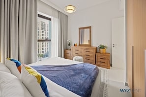1 bedroom, in-room safe, blackout curtains, soundproofing - WYZ RENT|Urban Glam 1 BR in Surf 2-Creek Beach (Dubai)