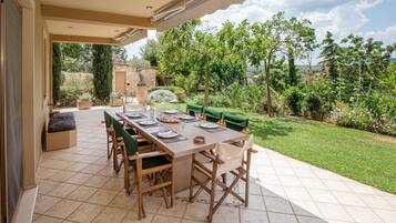 Family Apartment, 3 Bedrooms, Garden View | Terrace/patio