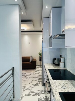 Private kitchen - Super Luxurious Modern Apartment. Cozy, private and just 3km from Windhoek CBD. (Windhoek)