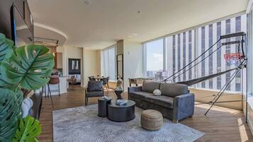 TV, table football, offices