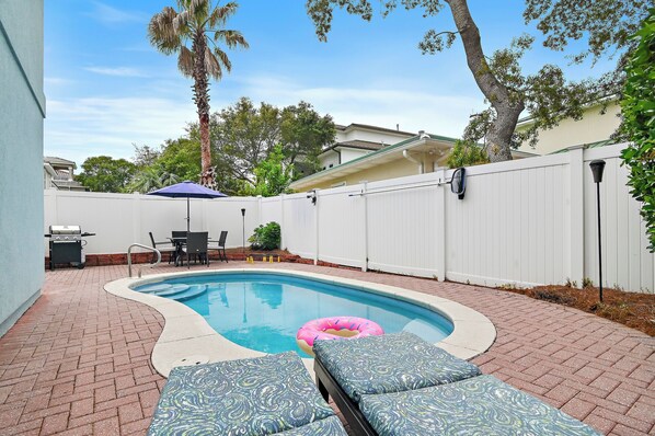 A heated pool
