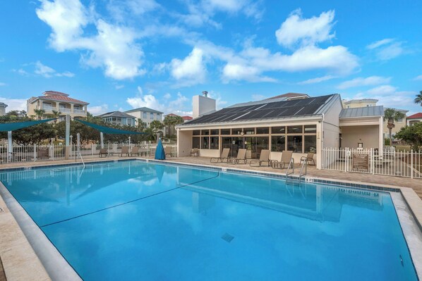 A heated pool