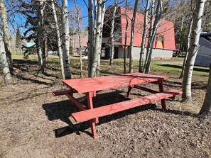 Outdoor dining - Red Rock Cabin+Hot Tub+Lakeview (Island Park)