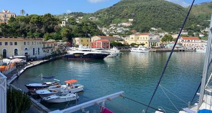 Panorama from Postcard sea view apartment in the port of Ischia