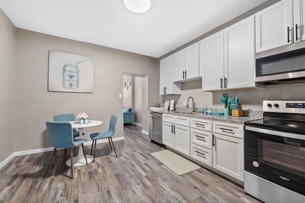 Microwave, oven, stovetop, dishwasher