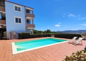 Apartment, 1 Bedroom, Smoking, Patio | Pool | Outdoor pool - Appartamento con Splendida Vista Mare (Badesi)