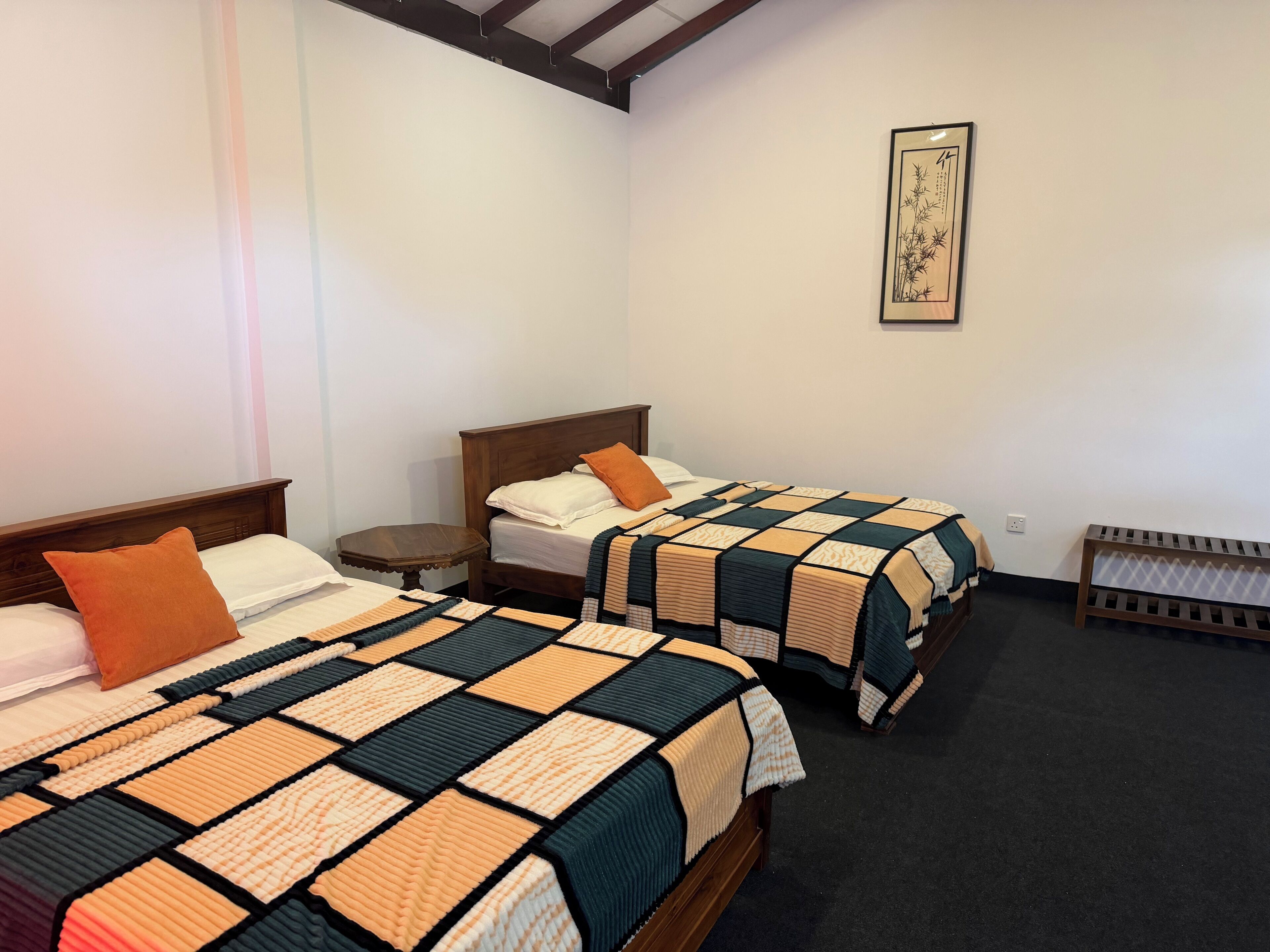 Individually decorated, individually furnished, desk, laptop workspace