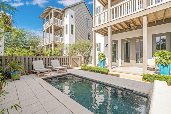 A heated pool