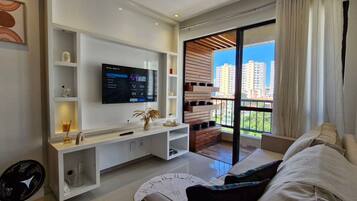 Classic Apartment | Living area | 40-inch Smart TV with digital channels, Netflix, streaming services