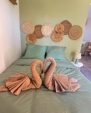 2 soveværelser, strygejern/strygebræt, sengetøj