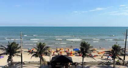 Seafront apartment with barbecue on the balcony and swimming pool