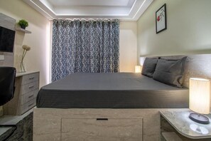 Comfort Double Room, Balcony, City View | Desk, laptop workspace, blackout curtains, rollaway beds - Saunter living (Gurugram)