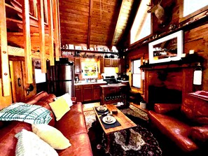 Smart TV, fireplace, DVD player, books - CharMing 2-BeD CoZy CaBin w-WiFi, AC & FiRe PlaCe, CenTraL to 3 LoCal MTN.Towns  (Franklin)