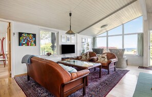 Smart TV, fireplace, DVD player, stereo