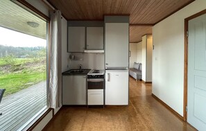 Fridge, stovetop, coffee/tea maker